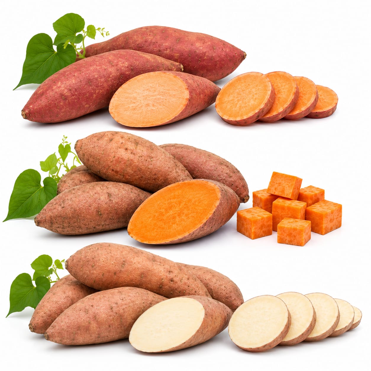 Fresh sweet potatoes
